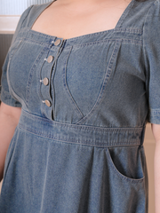 LEVI Denim Flare Hem Dress With Pockets