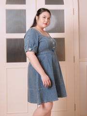 LEVI Denim Flare Hem Dress With Pockets