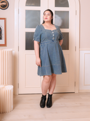 LEVI Denim Flare Hem Dress With Pockets