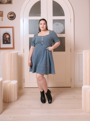 LEVI Denim Flare Hem Dress With Pockets