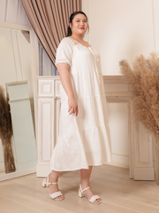 MIZUKI Casual Oversized Layered Flare Maxi Dress